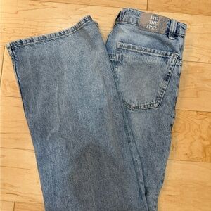 We The Free Women's Blue High Rise Straight Leg Jeans